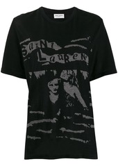 Saint Laurent jacquard logo crew neck T-shirt