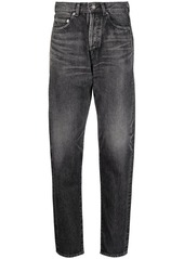 Saint Laurent high-rise whiskered tapered jeans