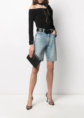 Saint Laurent high-waist denim shorts