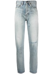Saint Laurent high-waist ripped jeans