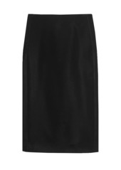 Saint Laurent High-Waist Velvet Pencil Skirt