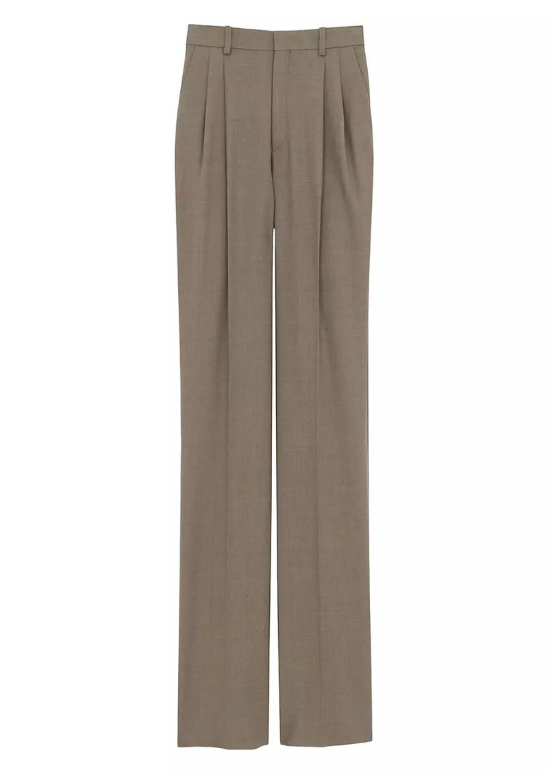 Saint Laurent High-Waisted Pants In Wool