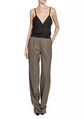 Saint Laurent High-Waisted Pants In Wool