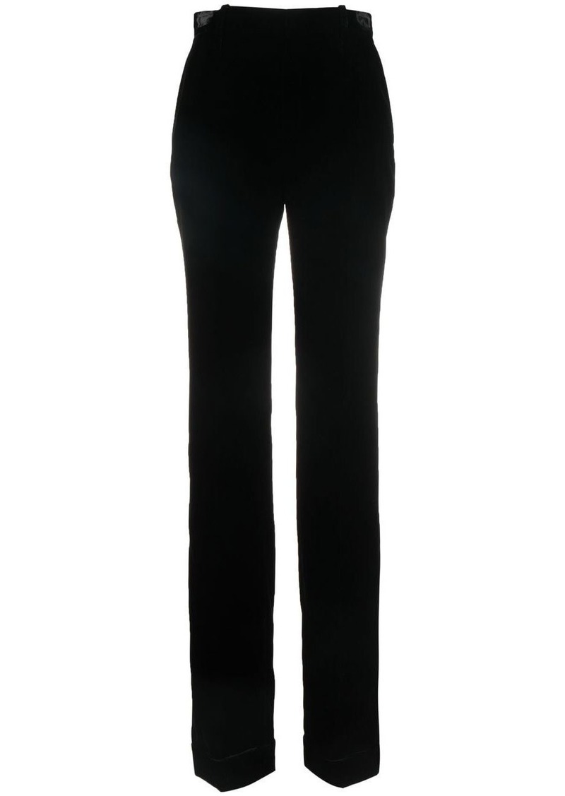 Saint Laurent high-waist velvet trousers