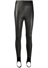 Saint Laurent high-waisted strap-detail leggings
