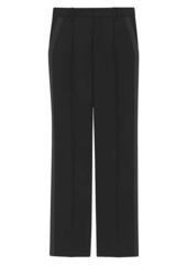 Saint Laurent High-Waisted Tuxedo Pants in Grain De Poudre