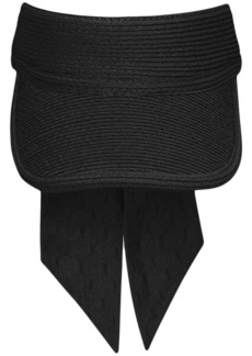 Saint Laurent interwoven tie-fastening visor hat