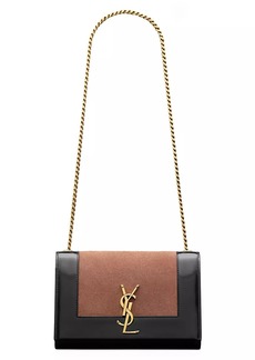 Saint Laurent Small Kate Shoulder Bag in Suede and Brushed Leather