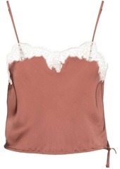 Saint Laurent lace-trim camisole top