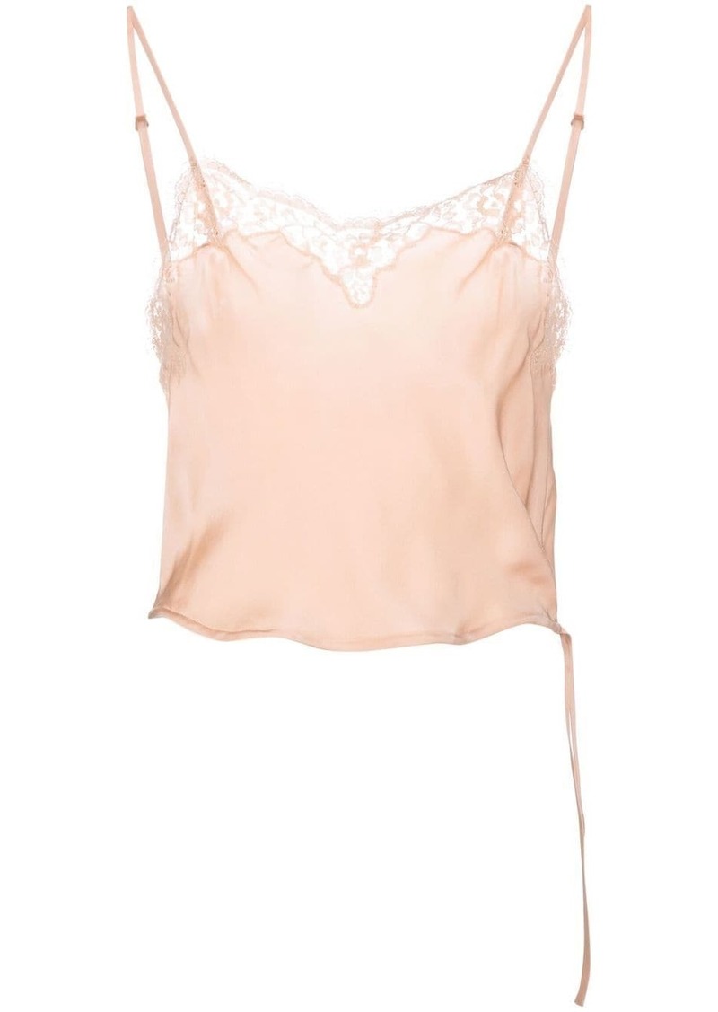 Saint Laurent lace-trim camisole top