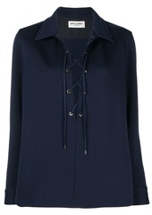 Saint Laurent lace-up wool top