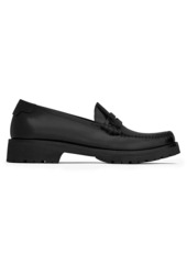 Saint Laurent Le Loafers Monogram Penny Slippers In Smooth Leather