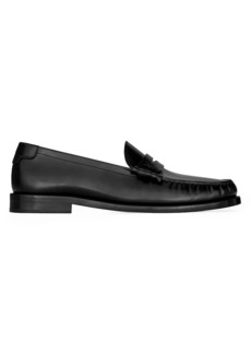 Saint Laurent Le Loafers Penny Slippers In Glazed Leather
