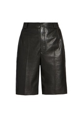 Saint Laurent Leather Bermuda Shorts