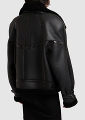 Saint Laurent Leather Shearling Jacket