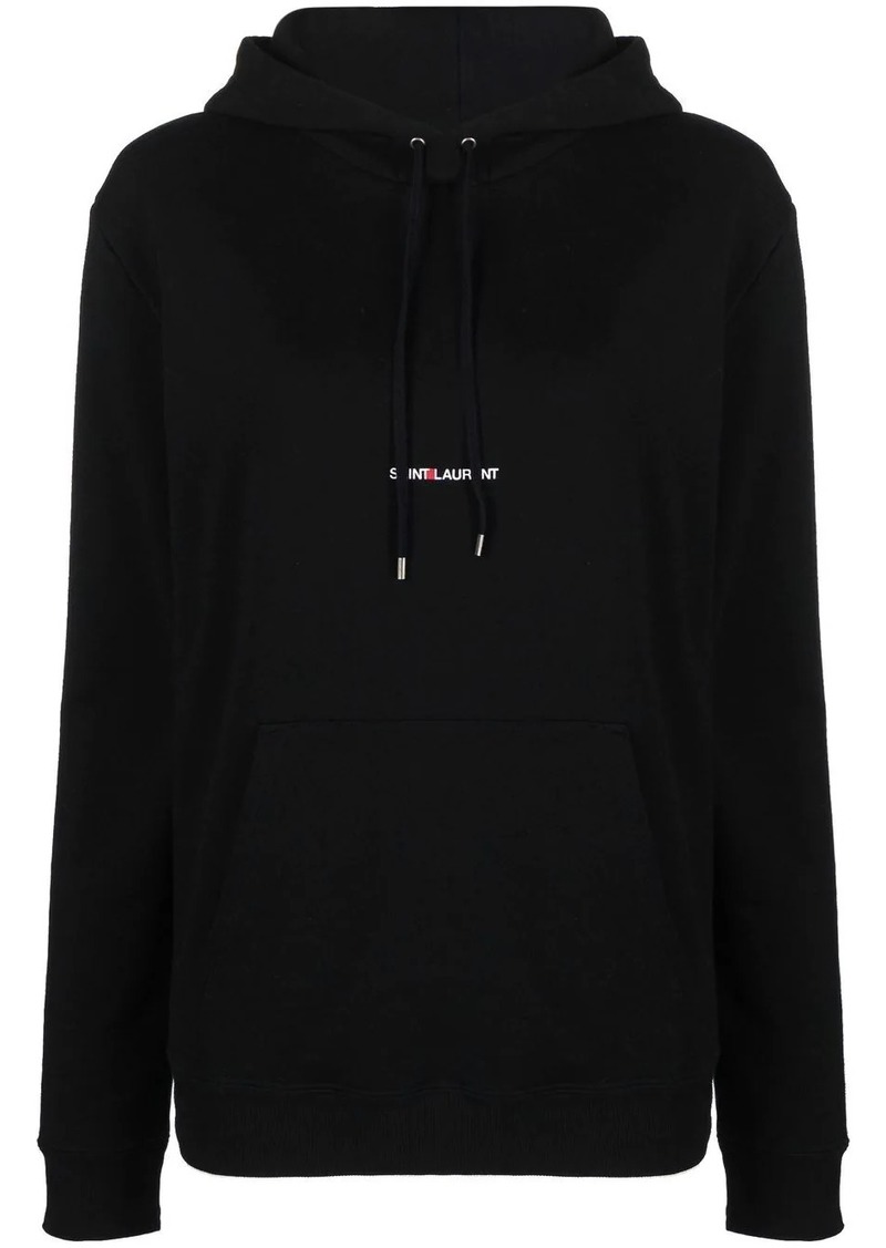 Saint Laurent logo print hoodie