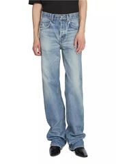 Saint Laurent Long Baggy Jeans In Charlotte Blue Denim