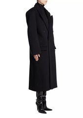 Saint Laurent Long Coat In Wool