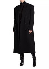 Saint Laurent Long Coat In Wool