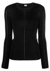 Saint Laurent long-sleeve rib-knit top