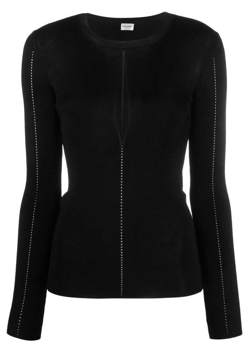 Saint Laurent long-sleeve rib-knit top