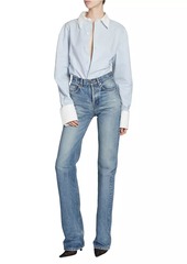 Saint Laurent Long Straight Jeans in Charlotte Denim