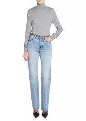 Saint Laurent Low-Rise Jeans in Sicily Denim