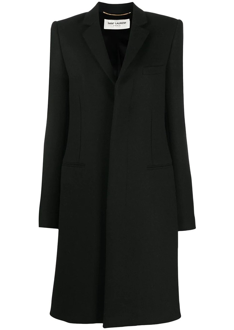 Saint Laurent single breasted mid-length coat