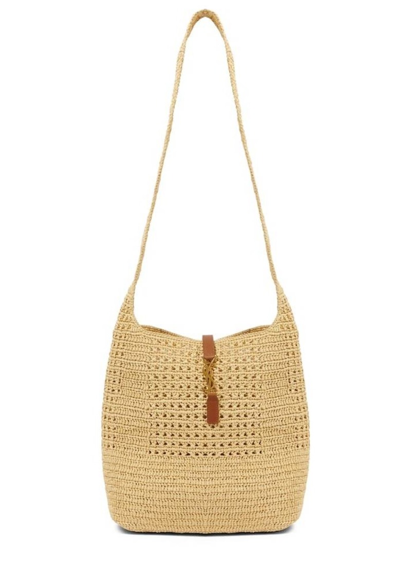 Saint Laurent Le 5 à 7 Medium raffia shoulder bag