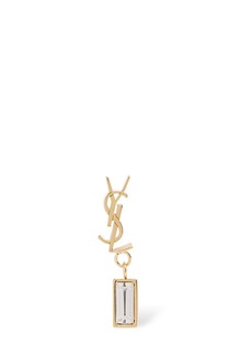 Saint Laurent Monogram Brass Mono Earring