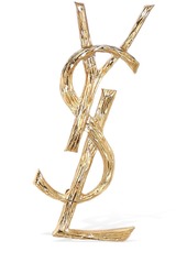 Saint Laurent Monogram Brass Pin