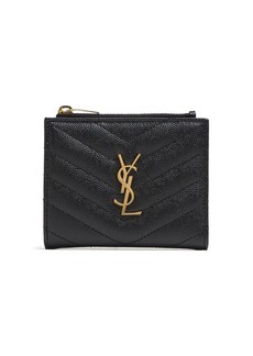 Saint Laurent Cassandre Leather Bi-fold Wallet