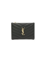 Saint Laurent Monogram logo plaque wallet