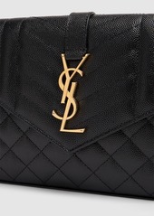 Saint Laurent Monogram Quilted Leather Chain Wallet