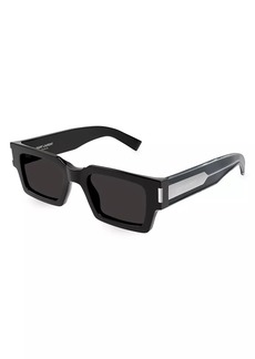 Saint Laurent Naked Wirecore 50MM Rectangular Sunglasses