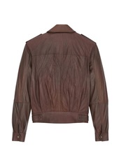 Saint Laurent oversized leather jacket