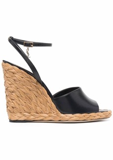 Saint Laurent Paloma braided wedge heel sandals