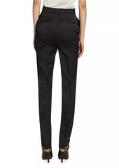 Saint Laurent Pants In Wool Satin