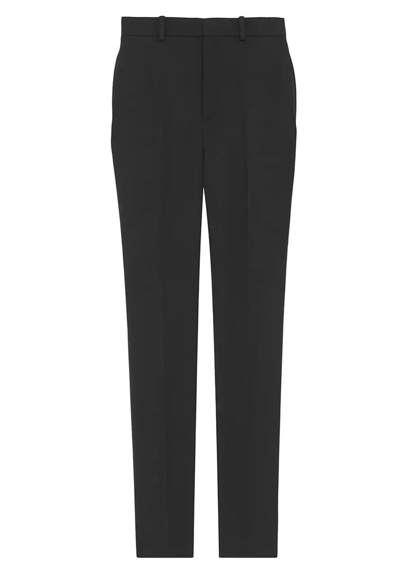 Saint Laurent Pants In Wool Satin