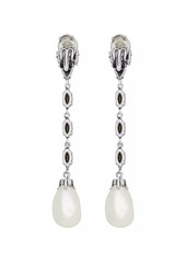 Saint Laurent Pearl Drop Earrings in Metal