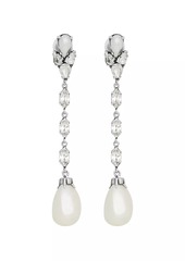 Saint Laurent Pearl Drop Earrings in Metal