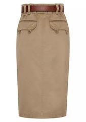 Saint Laurent Pencil Skirt in Cotton Gabardine