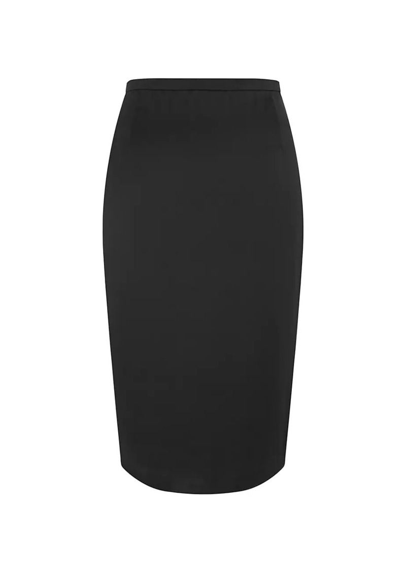 Saint Laurent Pencil Skirt In Satin