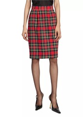 Saint Laurent Pencil Skirt In Tartan