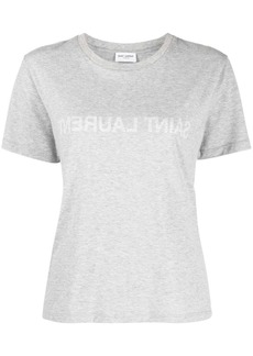 Saint Laurent reverse logo-print short-sleeve T-shirt