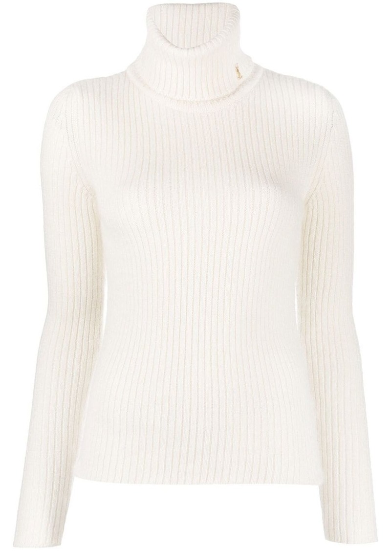 Saint Laurent ribbed-knit roll-neck jumper