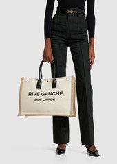 Saint Laurent Rive Gauche Canvas Tote Bag