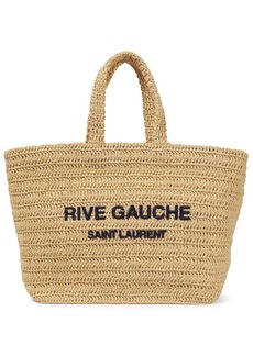 Saint Laurent Rive Gauche raffia tote bag