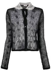 Saint Laurent rounded-collar knit cardigan