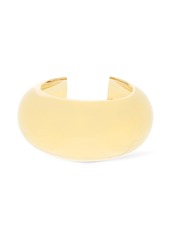 Saint Laurent Rounded Smooth Brass Cuff Bracelet